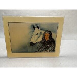 Special Friends Ceramic Tile by Rabbit Studios Acrylic Art Over Wood Rare